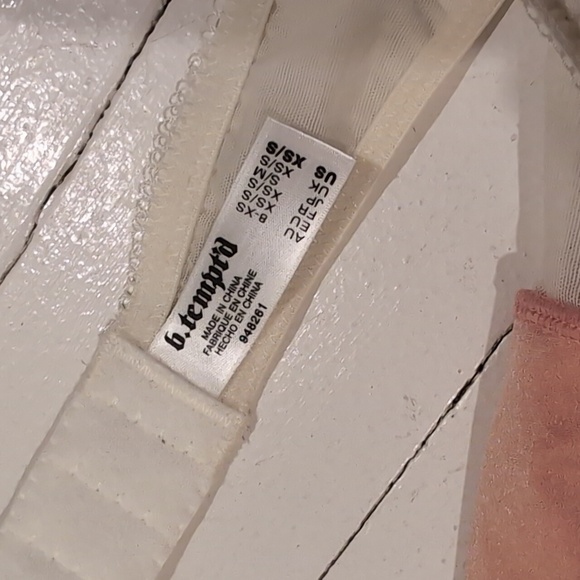 NWOT Ivory and Pink Lace Mesh Garter Belt XS/S b.tempt'd by Wacoal - Picture 3 of 7